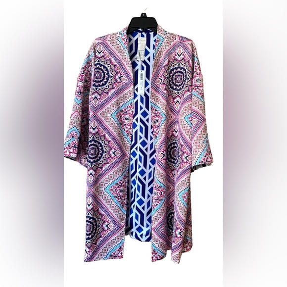 Chico's Jackets & Blazers - Chico’s Reversible Mykonos Kimono Jacket Topper NWOT Size 3